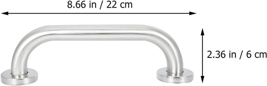 Stainless Steel Bathroom Handrail 2pcs Non-Slip Grab Bars Bathtub Safety Rail Thickened Support Handles for Elderly Disabled Toilet and Shower Use