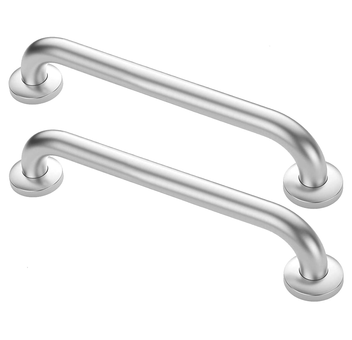 Shower Grab Bars Brushed Nickel 18" x 1 1/4", Stainless Steel Bathroom Handicap Grab Bars for Bathtubs and Showers, Concealed Screw Shower Handle Safety Bars for Elderly, Pregnant, Children