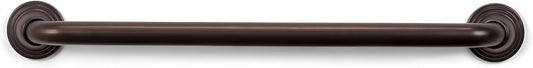 Seachrome 16 inch Finger Grip Grab Bar for Bathroom, Curl Grip, ADA Safety Grip Assist Shower Rail for Elderly and Seniors, Stainless Steel, Oil Rubbed Bronze