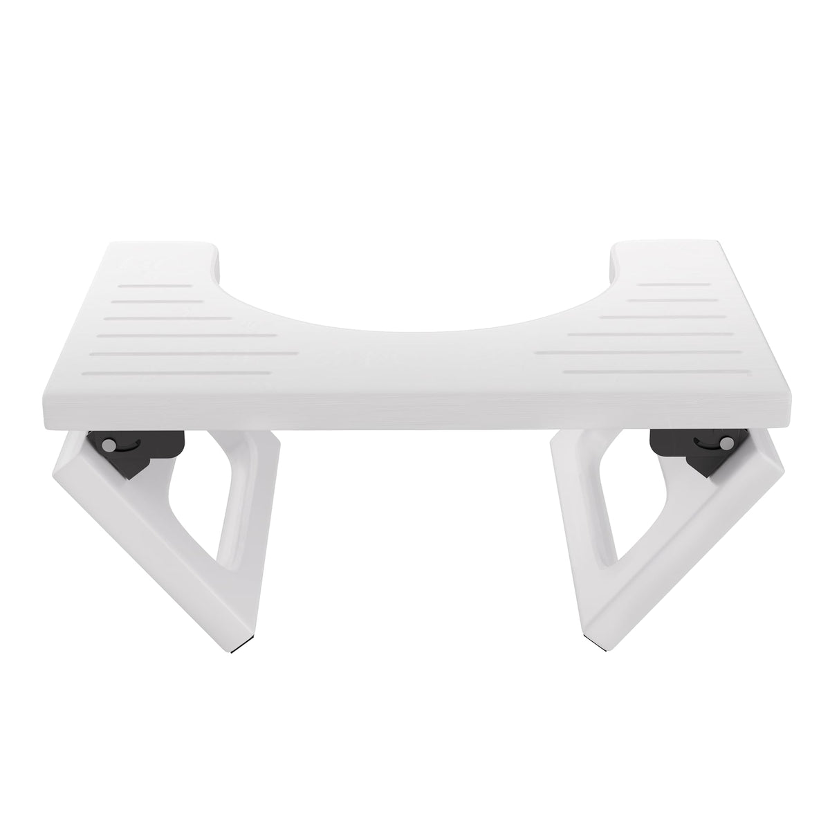 AmazerBath 7 Inches Bamboo Toilet Stool Squat for Adult, Foldable Squatting Potty Stools for Bathroom, 0.79" Thickness Poop Stool with Non-Slip Strip, Space-Saving, No Assembly Required, Natural Color