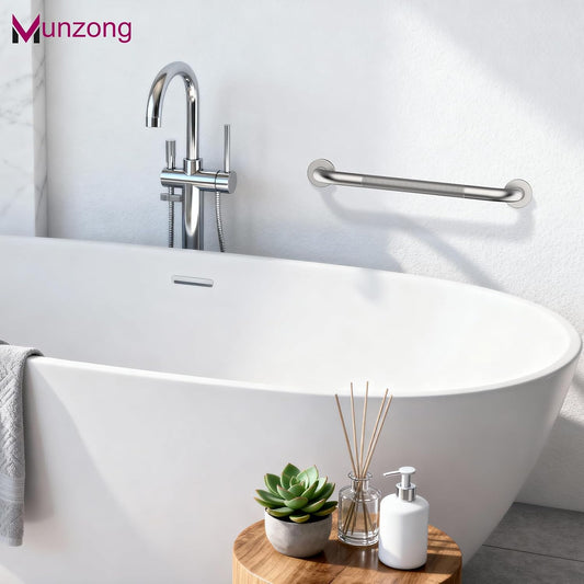 12 Inch Anti Slip Grab Bars for Wall, Munzong Stainless Steel Shower Bars