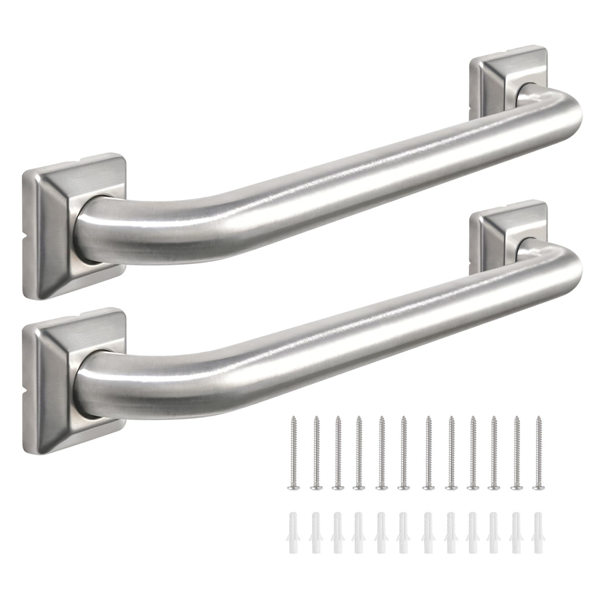Bathroom Grab Bars Stainless Steel Handrail ADA Compliant 500lbs bathtubs and Showers Toilet Handle Safety for Handicap, Elderly, Disabled, Injury (12 inches)