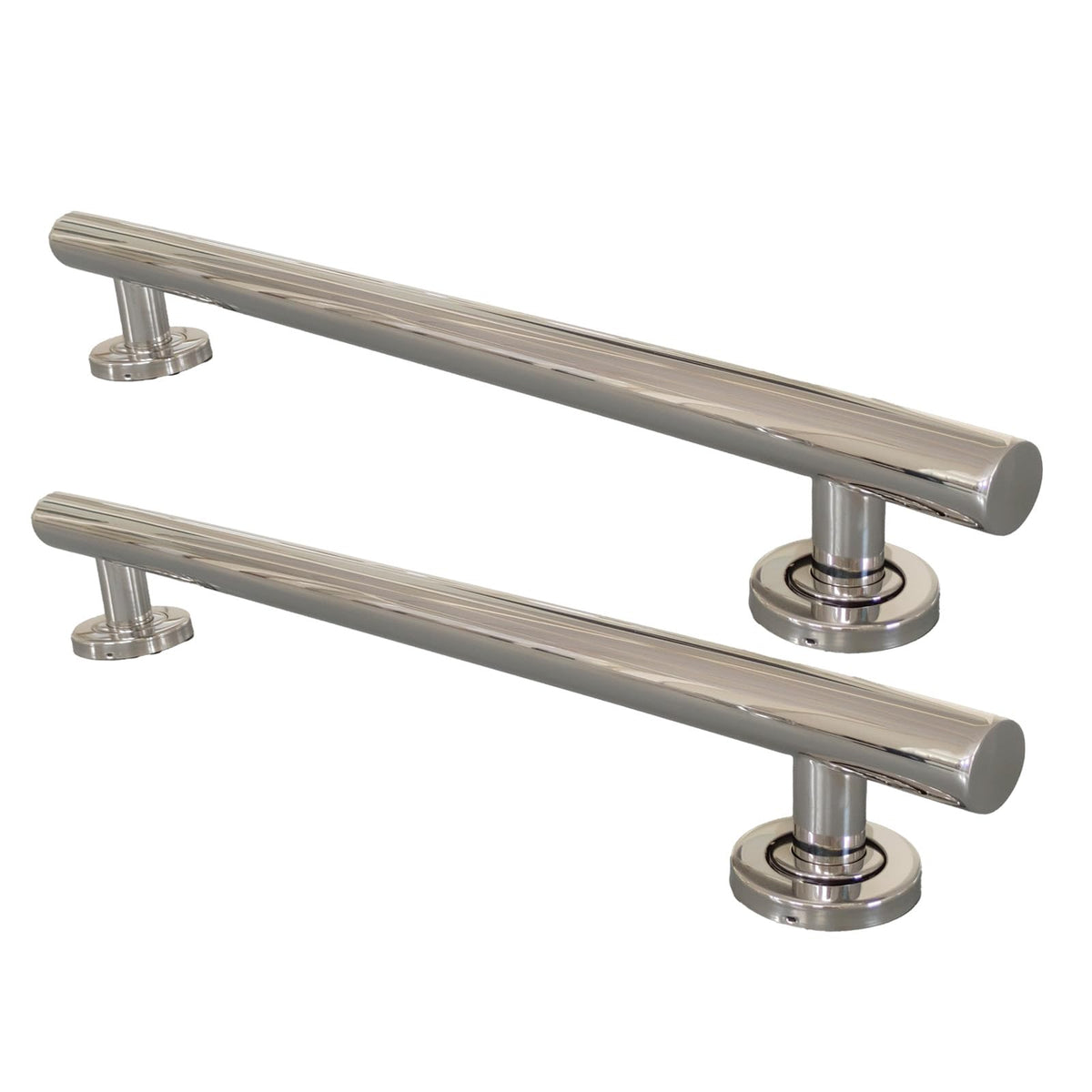 24 Inch Knurled Matte Black Grab Bar for Shower, 2 Pack