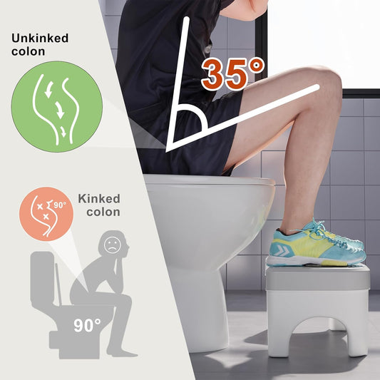 Squatting Toilet Stool, Poop Stool Squat Adult, 7" Potty Stool for Bathroom