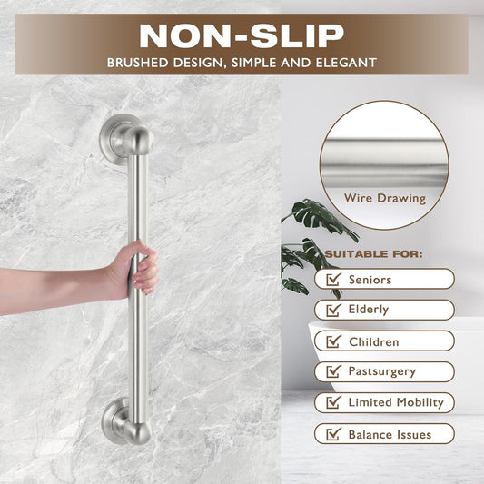 Shower Grab Bar, Safety Bathroom Assist Handle for Elderly 12 Inch