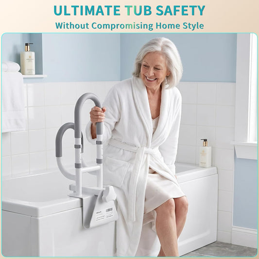 Adjustable Bathtub Safety Rail for Seniors, Safety Bathtub Handles
