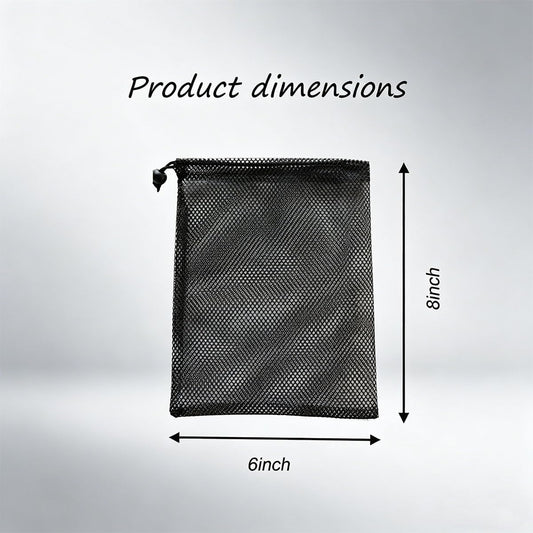 20pcs Small Mesh Bags NylonMesh Backpack Drawstring Storage Black Nylon Drawstring Bags Small Travel Stuff (6 x 8inch)