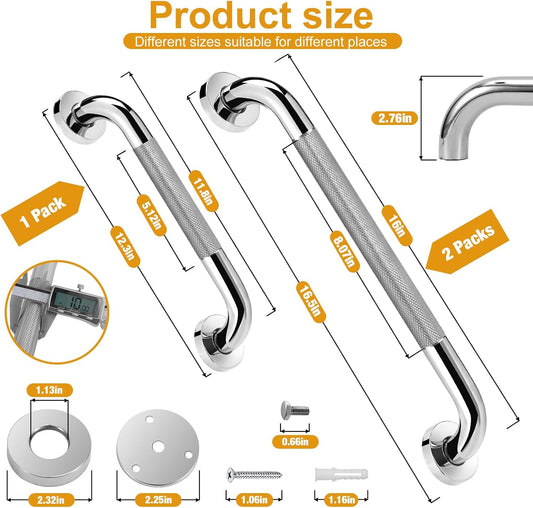 Shower Grab Bars for Bathroom 3 Pack Safety Bath Handle for Senior for Wall