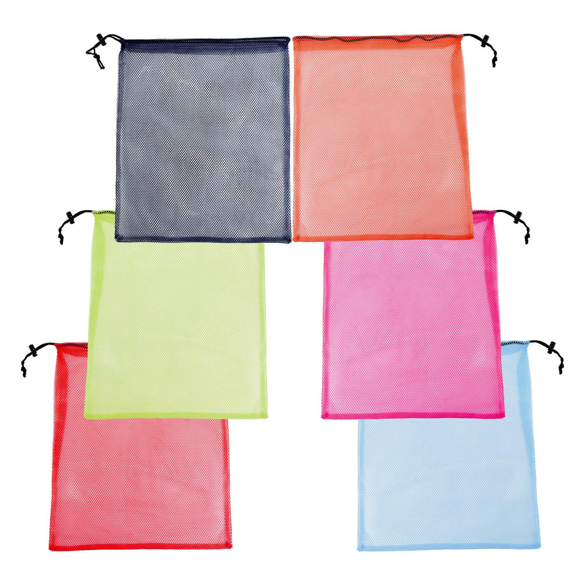 iMucci 12Pcs Mesh Bag 13"X15.5" Drawstring Gym Bag Nylon Mesh Drawstring Bag with Cord Lock Closure for Collecting Toys Travel Sports