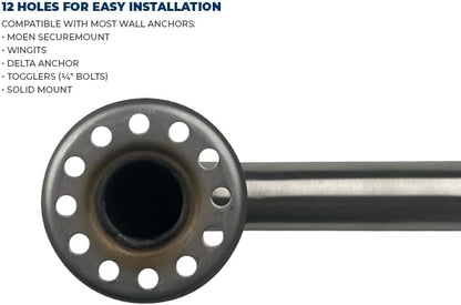 ADA Grab Bar Bundle, Brushed Stainless, Pack of 3, 18/36/42 in