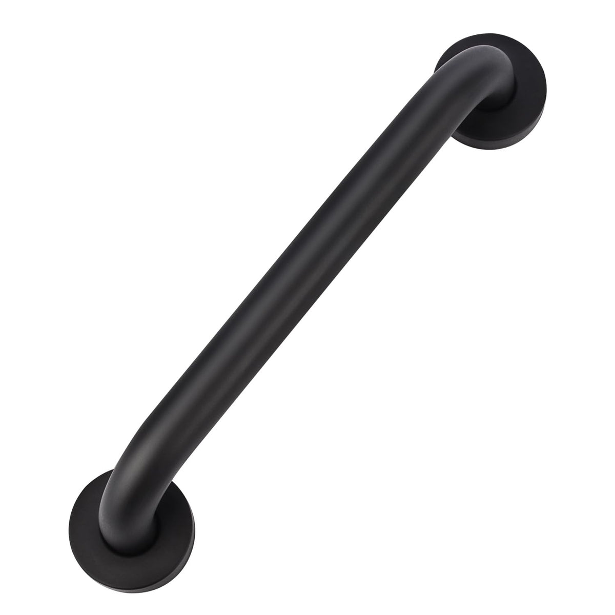 supregear Grab Bars for Wall, Bathroom Shower Handle for Seniors, 1 Inch Diameter 201 Stainless Steel Safety Hand Rail, Wall Mounted Toilet Bathtub Support, Black Finish, 12 Inch