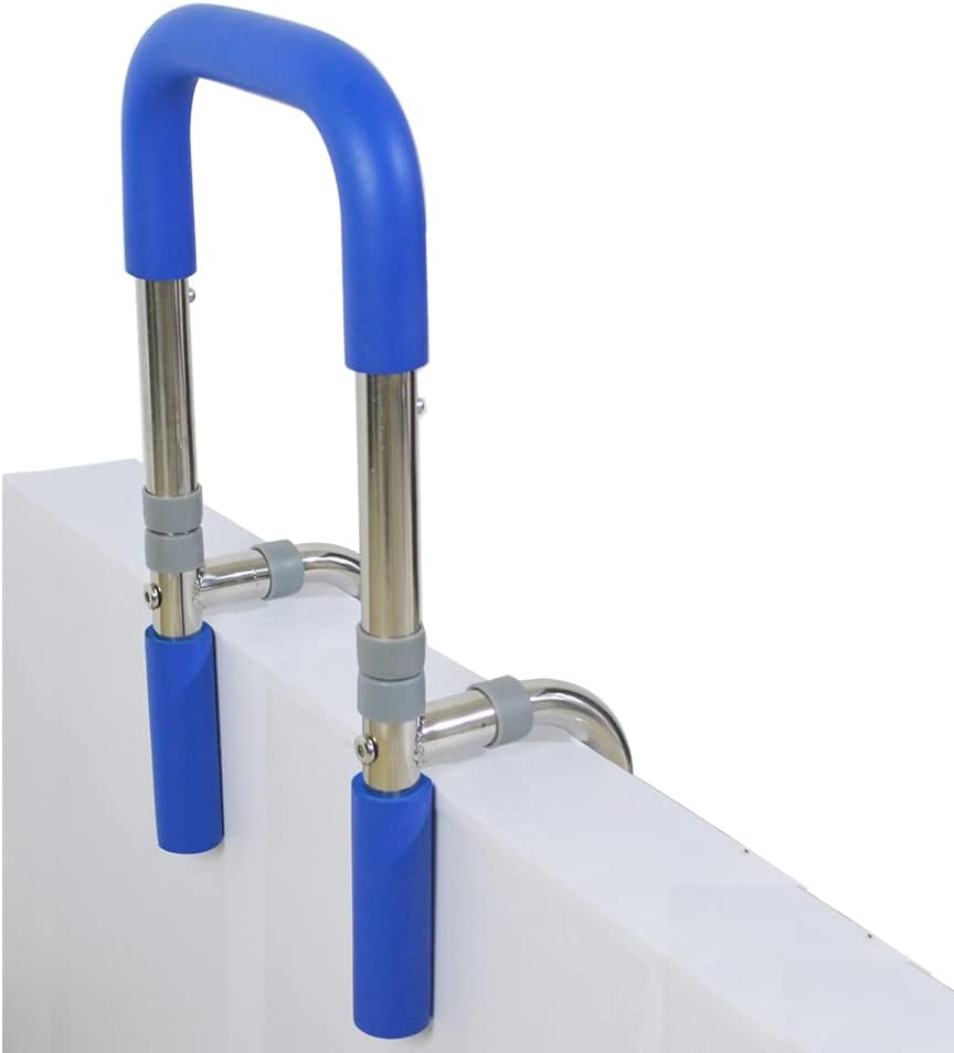 Anti-Slip Bathtub Grab Bar Safety Bar for Seniors and Handicap - for Assistance Getting in and Out of Tub, Easy to Install on Most Tubs