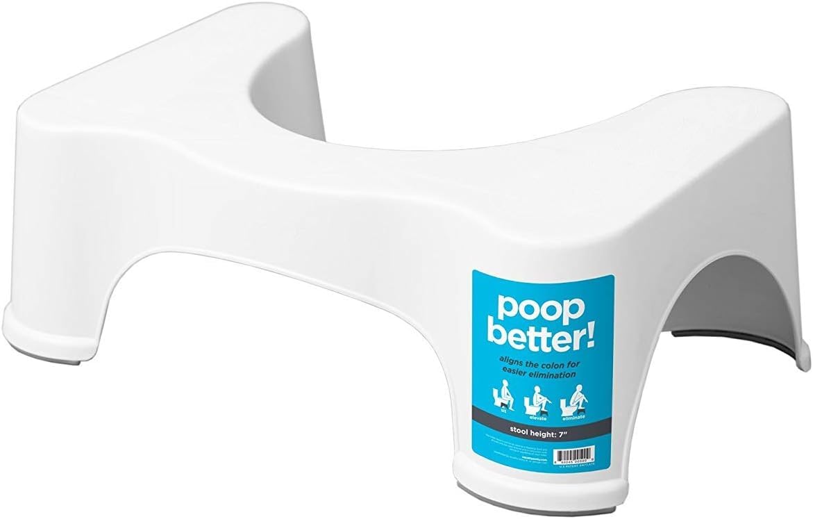 Squatty Potty Original Bathroom Toilet Stool 9 Inches Tall - White