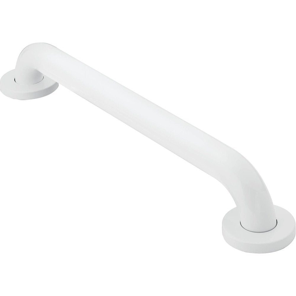 Moen Bathroom Safety 12-Inch Peened Textured Grip Stainless Steel Bathroom Grab Bar with Concealed Screws, Shower Handles for Elderly, R8712P
