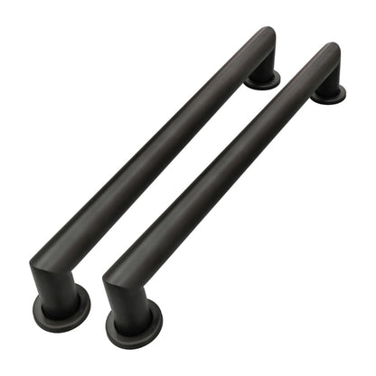 24 Inch Knurled Matte Black Grab Bar for Shower, 2 Pack