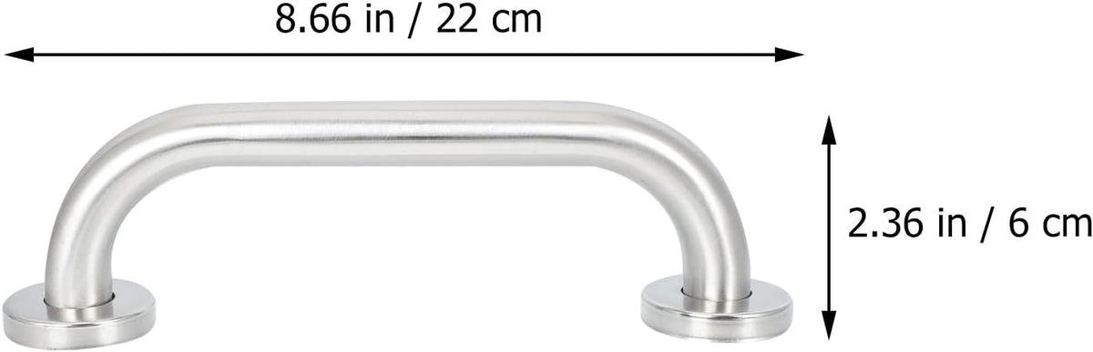 Stainless Steel Bathroom Handrail 2pcs Non-Slip Grab Bars Bathtub Safety Rail Thickened Support Handles for Elderly Disabled Toilet and Shower Use