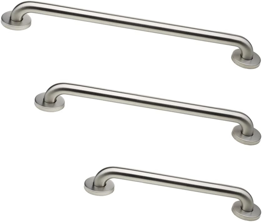 ADA Grab Bar Bundle, Brushed Stainless, Pack of 3, 18/36/42 in