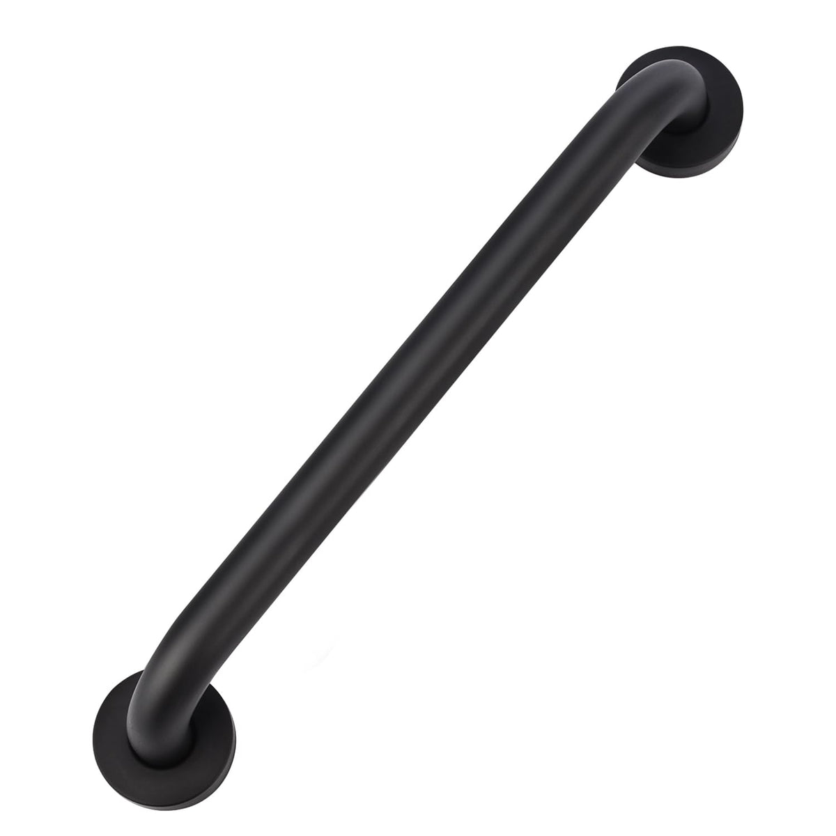 supregear Grab Bars for Wall, Bathroom Shower Handle for Seniors, 1 Inch Diameter 201 Stainless Steel Safety Hand Rail, Wall Mounted Toilet Bathtub Support, Black Finish, 12 Inch