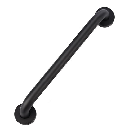supregear Grab Bars for Wall, Bathroom Shower Handle for Seniors, 1 Inch Diameter 201 Stainless Steel Safety Hand Rail, Wall Mounted Toilet Bathtub Support, Black Finish, 12 Inch