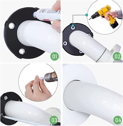 Grab Bars Anti Slip Shower Handle Bathroom Grab Bar Hand Rail Support Assist Bath Handles Bathroom Balance Bars for Handicap Elderly Injury