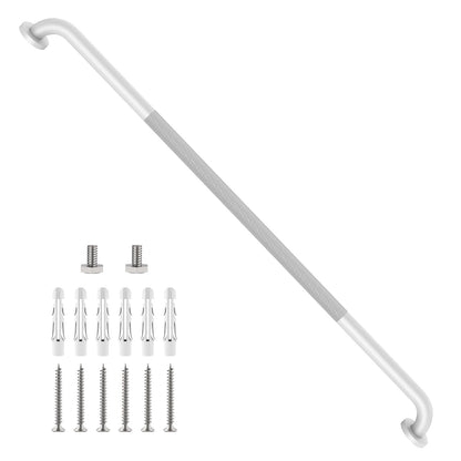 ZUEXT 2 Pack 16 Inch Chrome Anti Slip Shower Grab Bar with Knurled Grip