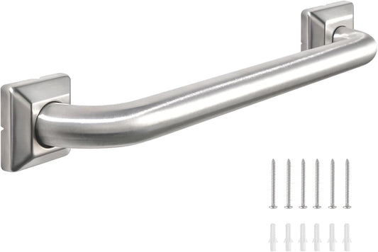 Bathroom Grab Bars Stainless Steel Handrail ADA Compliant 500lbs bathtubs and Showers Toilet Handle Safety for Handicap, Elderly, Disabled, Injury (12 inches)