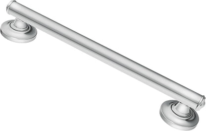 Moen LR8724D1GCH Bathroom Safety 24-Inch Designer Bathroom Grab Bar with Curled Grip, Stainless