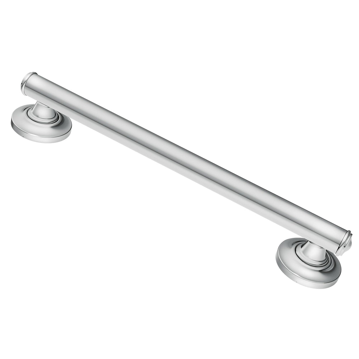 Moen LR8724D1GCH Bathroom Safety 24-Inch Designer Bathroom Grab Bar with Curled Grip, Stainless