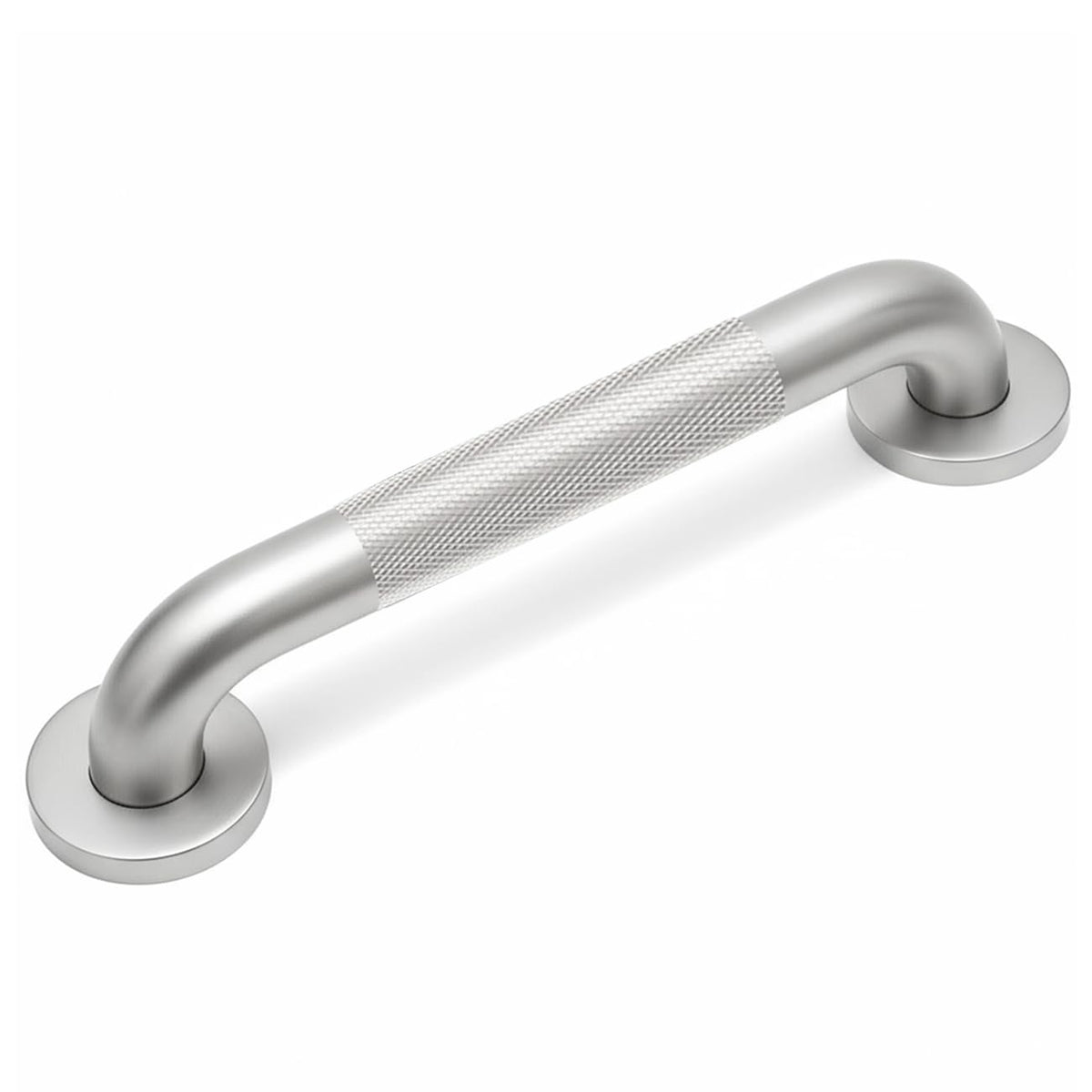 12 Inch Shower Grab Bars for Seniors 1.25'' Brushed Nickel Stainless Steel Grab Bar for Bathroom, Non Slip Knurled Safety Handrail for Bathtub Toilet Wall, Gifts for Elderly and Handicapped