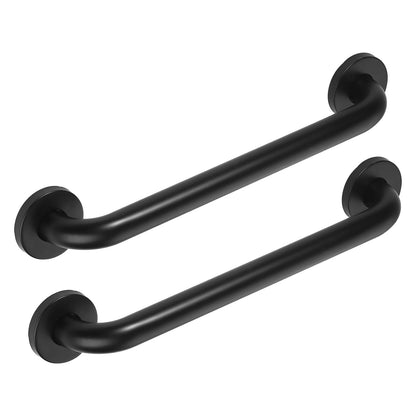 2pack 18inch Handicap Grab Bar for Shower, Shower Handles for Elderly, Shower Grab Bars for Seniors with Concealed Screws Black