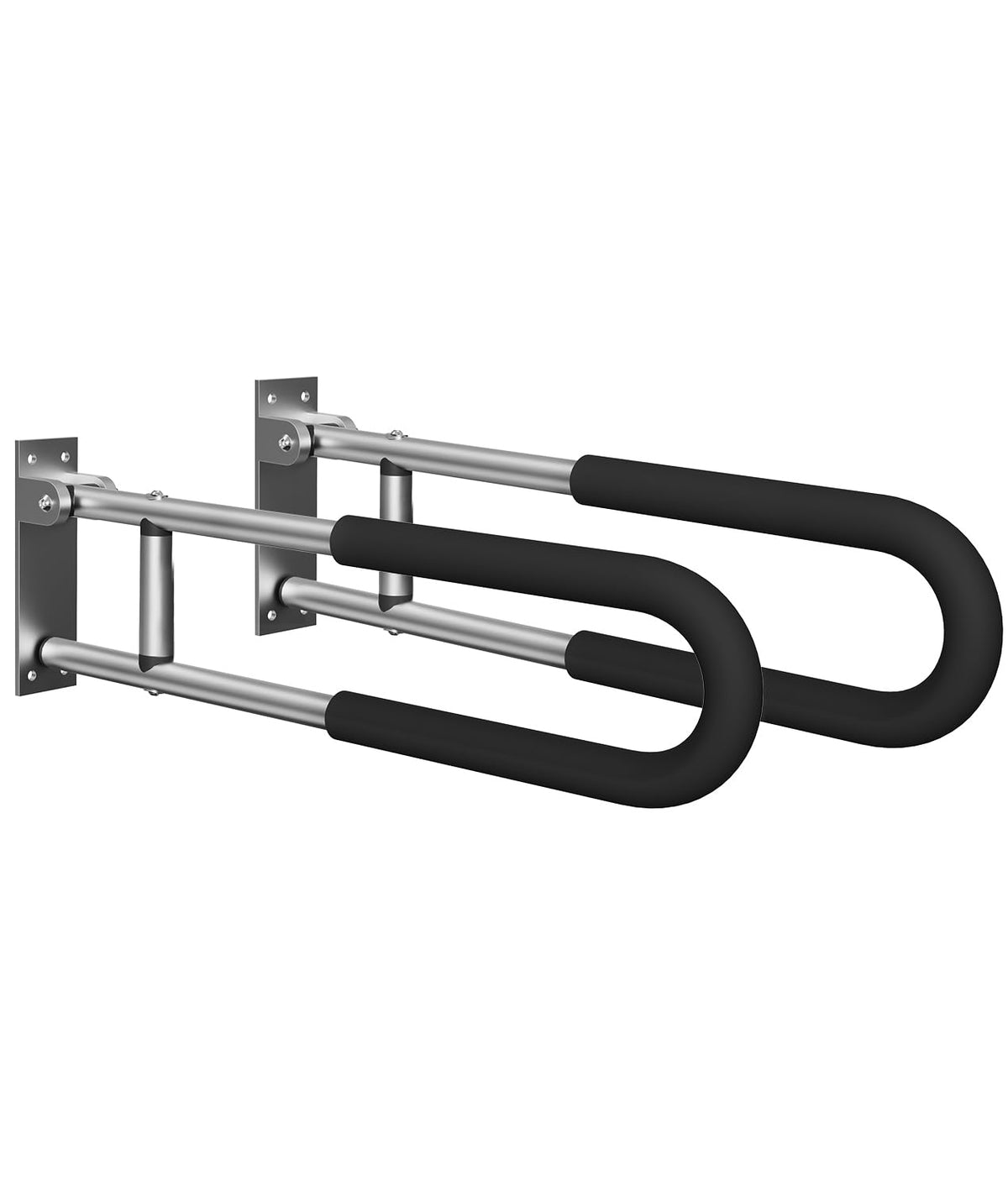 Handicap Grab Bars Rails 23.6 Inch Toilet Handrails Bathroom Safety Bar Toilet Support Rail Handicapped Handrail Accessories for Seniors Elderly (23.6inch)
