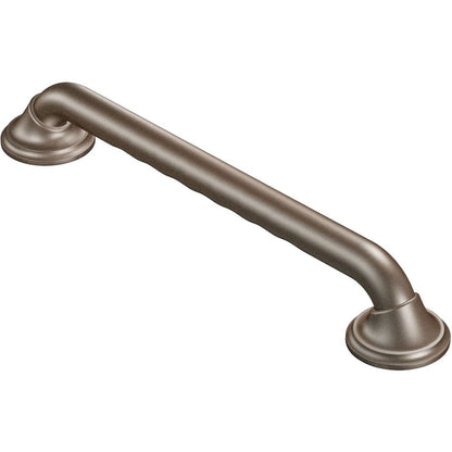 Moen Home Care Bathroom Safety Designer24 Inch Handicap Grab Bar for Bathtub and Shower with Curled Grip, Elderly Assistance Product, Brushed Nickel, LR8724D3GBN