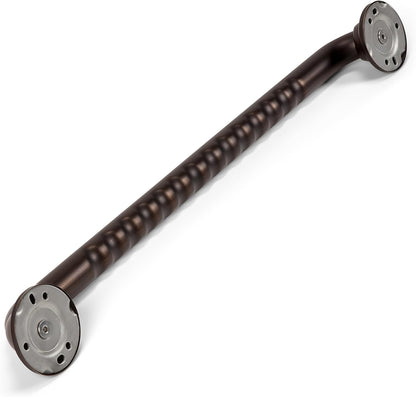 Seachrome 16 inch Finger Grip Grab Bar for Bathroom, Curl Grip, ADA Safety Grip Assist Shower Rail for Elderly and Seniors, Stainless Steel, Oil Rubbed Bronze