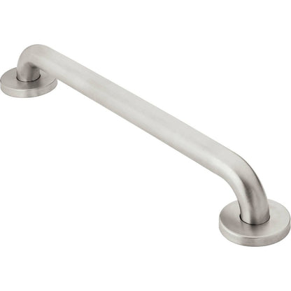 Moen Home Care Bathroom Safety 18 Inch Stainless Steel Handicap Grab Bar for Bathtub and Shower, Slip Resistant Finish, Elderly Assistance Product, Polished Brass, R8918P