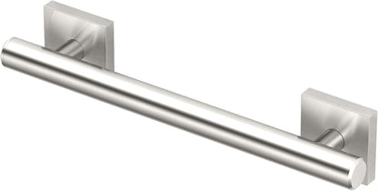 Gatco 950 Elevate Shower Grab Bar, 12 Inch, ADA Compliant, Satin Nickel, Wall Mounted Bathroom Handrail