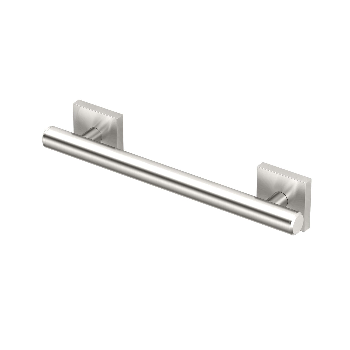 Gatco 950 Elevate Shower Grab Bar, 12 Inch, ADA Compliant, Satin Nickel, Wall Mounted Bathroom Handrail