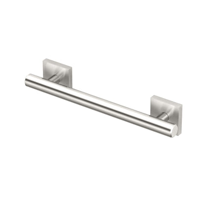 Gatco 950 Elevate Shower Grab Bar, 12 Inch, ADA Compliant, Satin Nickel, Wall Mounted Bathroom Handrail