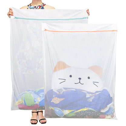 Tenn Well 2Pk 43x35" Extra Large Mesh Laundry Bags Jumbo for Blankets XXXXL