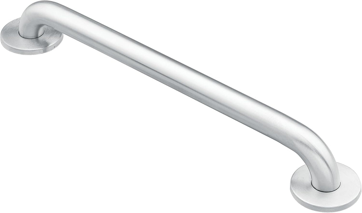 Moen DN8712 Bathroom Safety 12-Inch Stainless Steel Bathroom Grab Bar, Stainless