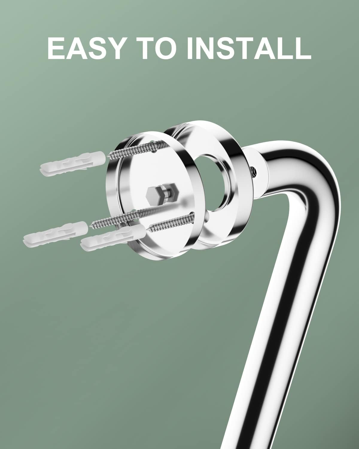16 Inch Anti Slip Shower Grab Bar, Munzong Stainless Steel Support Handle