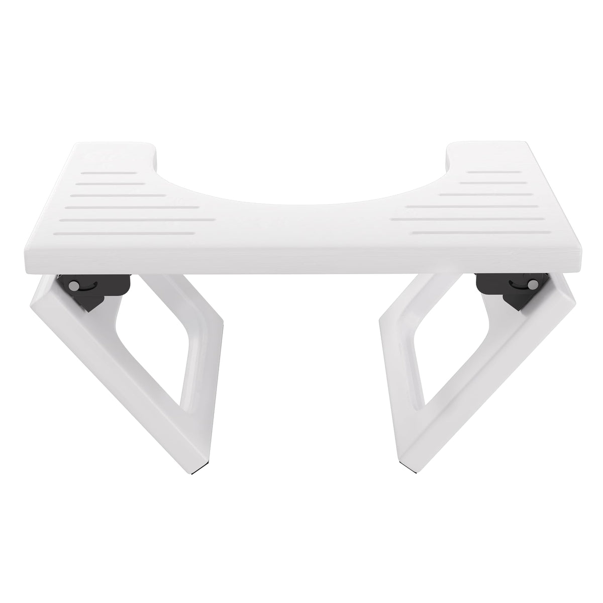 AmazerBath 7 Inches Bamboo Toilet Stool Squat for Adult, Foldable Squatting Potty Stools for Bathroom, 0.79" Thickness Poop Stool with Non-Slip Strip, Space-Saving, No Assembly Required, Natural Color