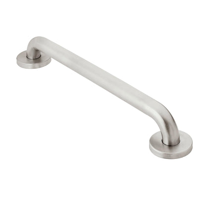 Moen Home Care Bathroom Safety 24 Inch Stainless Steel Handicap Grab Bar for Bathtub and Shower, Slip Resistant Peened Texture, Elderly Assistance Product, Polished Brass, R8724P (Pack of 2)