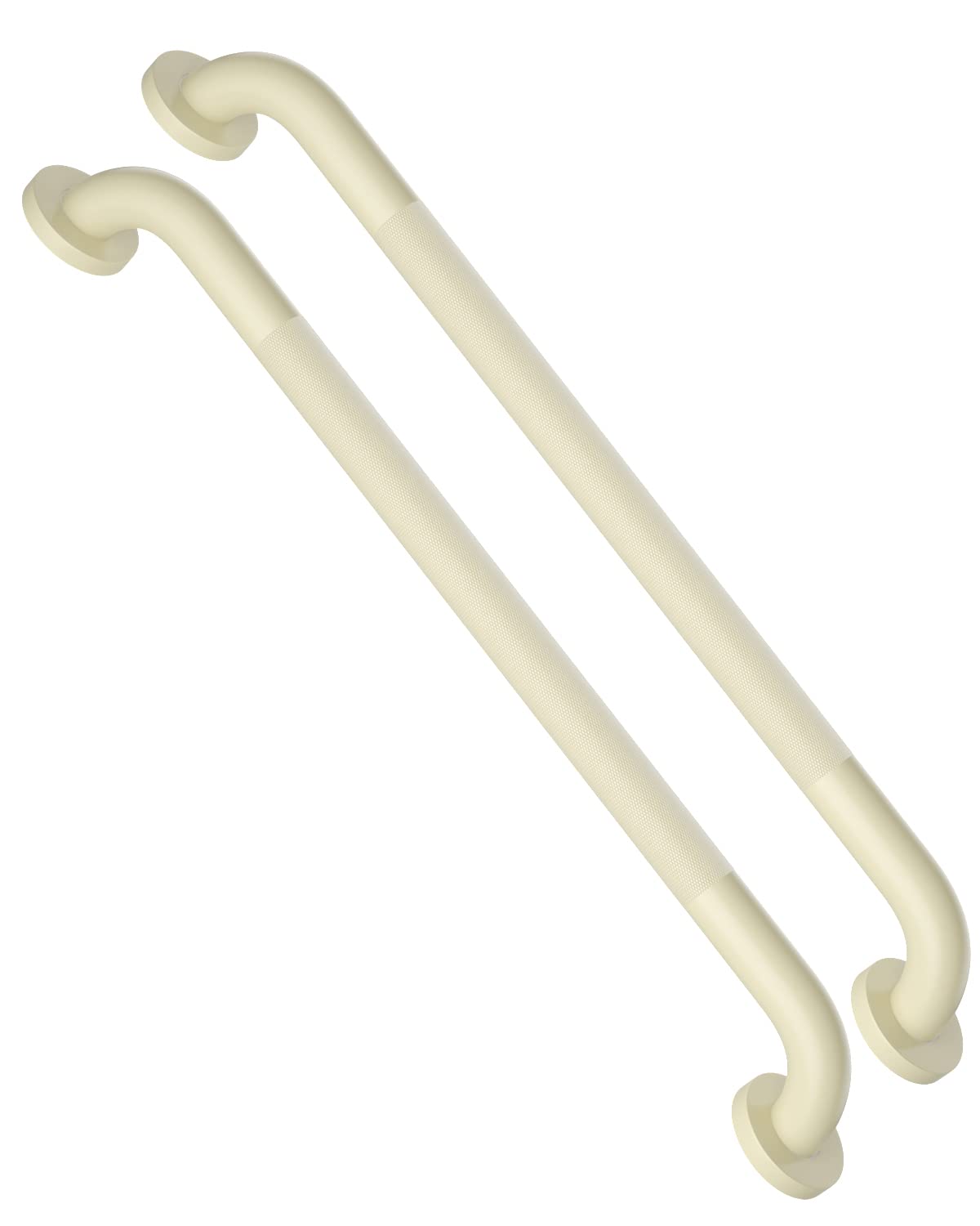 ZUEXT 2 Pack 16 Inch Chrome Anti Slip Shower Grab Bar with Knurled Grip