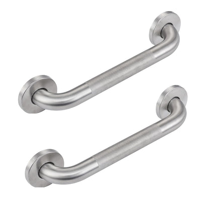 2pack 18inch Handicap Grab Bar for Shower, Shower Handles for Elderly, Shower Grab Bars for Seniors with Concealed Screws Black