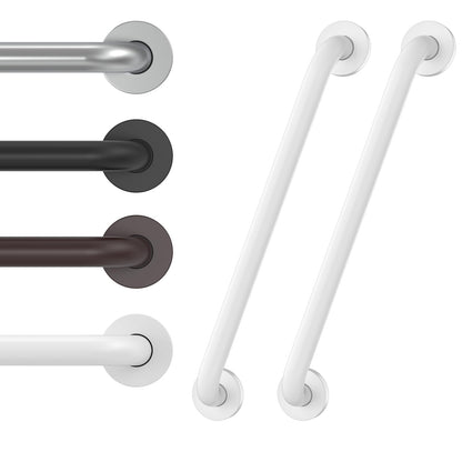 2 Pack 16 Inch Grab Bars for Wall Oil Brown