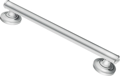 Moen Home Care Bathroom Safety 16 Inch Designer Stainless Steel Handicap Grab Bar for Bathtub and Shower, Elderly Assistance Product with Comfort Grip, Brushed Nickel, R8716D1GBN