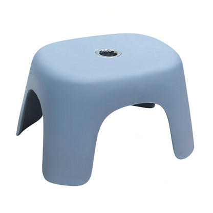 Plastic Step Stool, Heavy Duty Foot Stool with Anti-Slip Pads, Waterproof One-Piece Small Stool with Handle, Portable Stool for Bathroom, Shower, Kitchen & Entryway