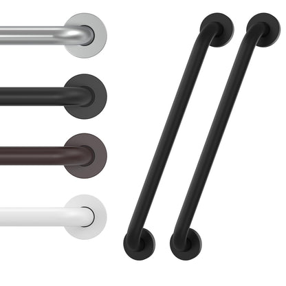 2 Pack 16 Inch Grab Bars for Wall Oil Brown