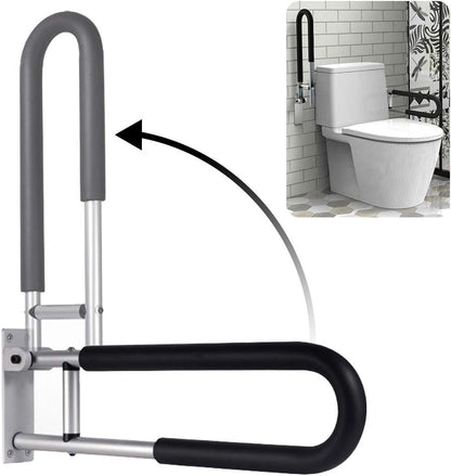Handicap Grab Bars Rails 23.6 Inch Toilet Handrails Bathroom Safety Bar Toilet Support Rail Handicapped Handrail Accessories for Seniors Elderly (23.6inch)