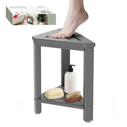 Shower Foot Rest 15in, HDPE Waterproof Shower Stool for Inside Shower,White
